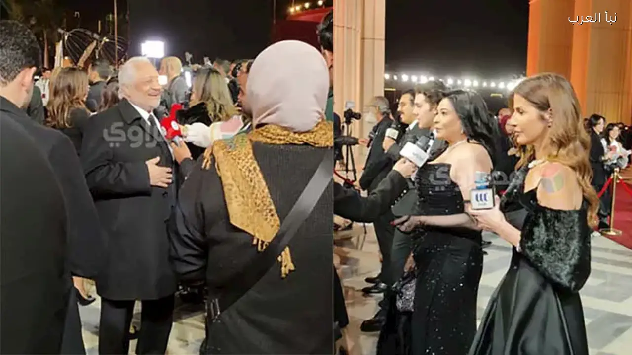 خالد زكي وأمل بوشوشة يحضران العرض الخاص لمسلسلات رمضان 2026