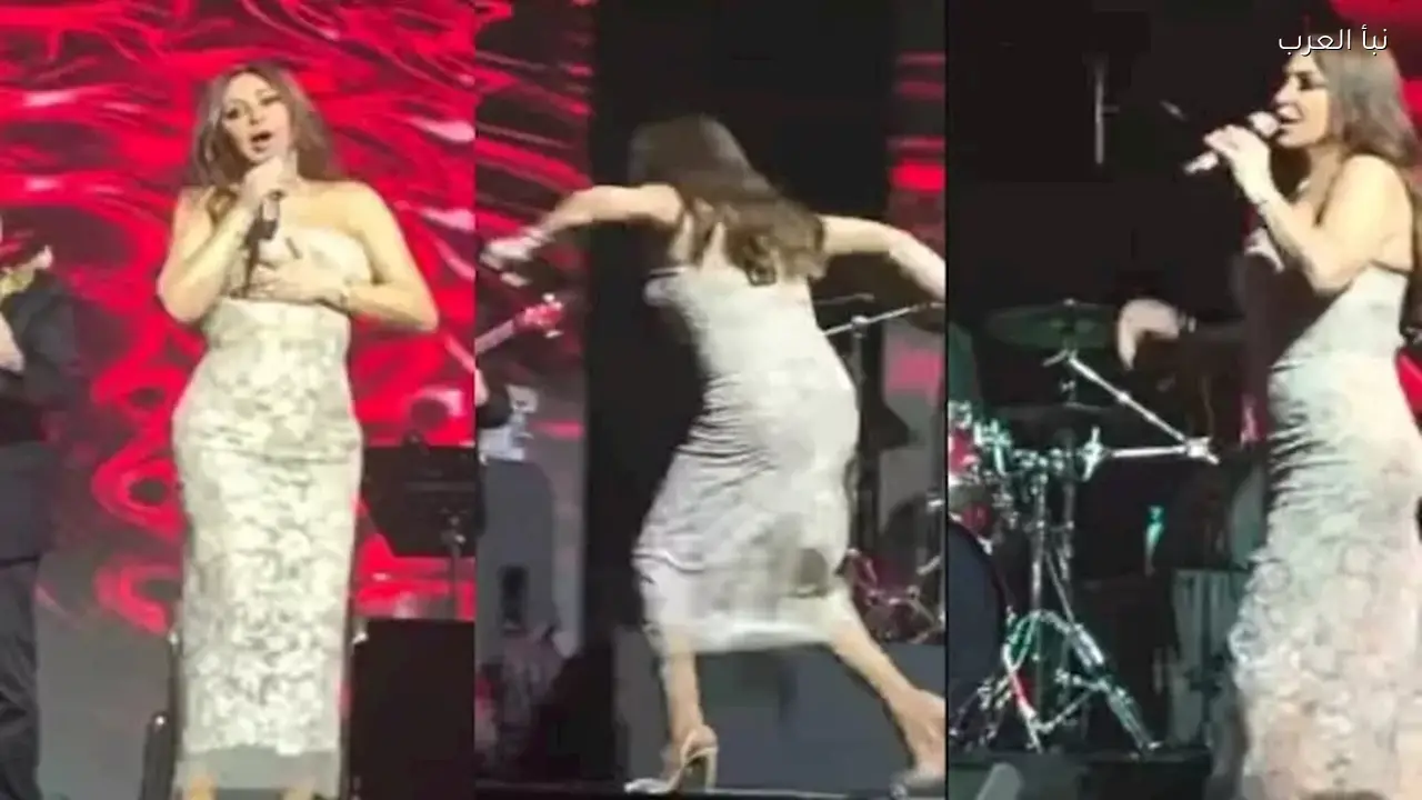 إليسا تتعرض لتعثر على المسرح بعد 11 عاماً من الحوادث