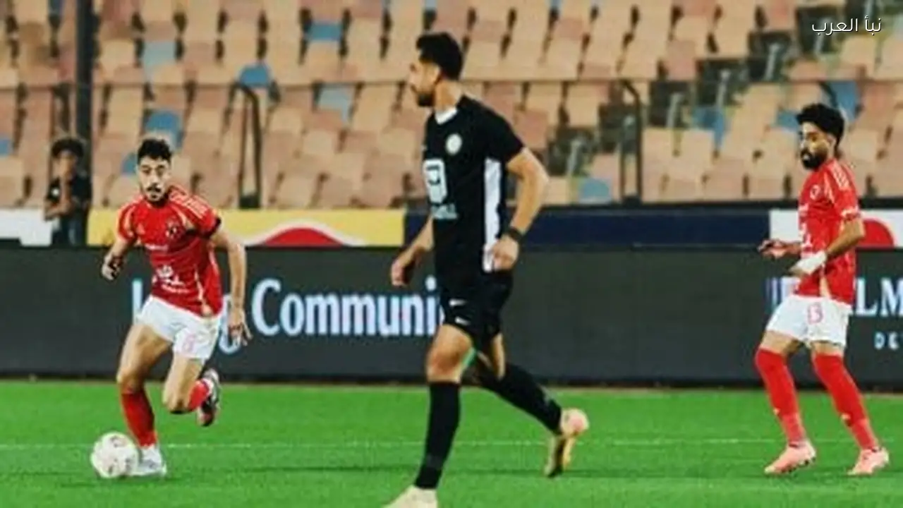 البنك يتقدم على الأهلي بهدف مصطفى شلبي بعد 15 دقيقة