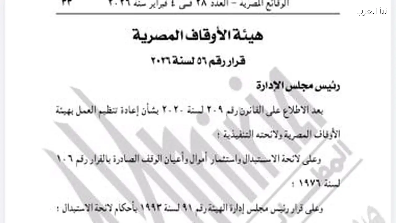 رئيس هيئة الأوقاف يعلن قراراً جديداً بشأن أراضي الوقف