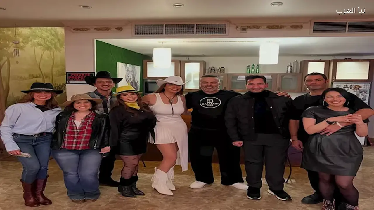 لقاء الخميسي تحتفل بعيد ميلاد زوجها محمد عبدالمنصف